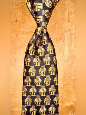 Jim Thompson exotic elephant silk tie necktie cravat like new
